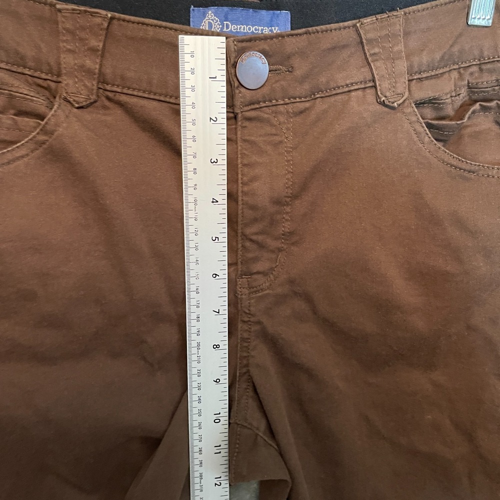 Democracy Women Ab Solution Skinny Ankle Pants 12 Brown Minimalist Capsule - Picture 7 of 10